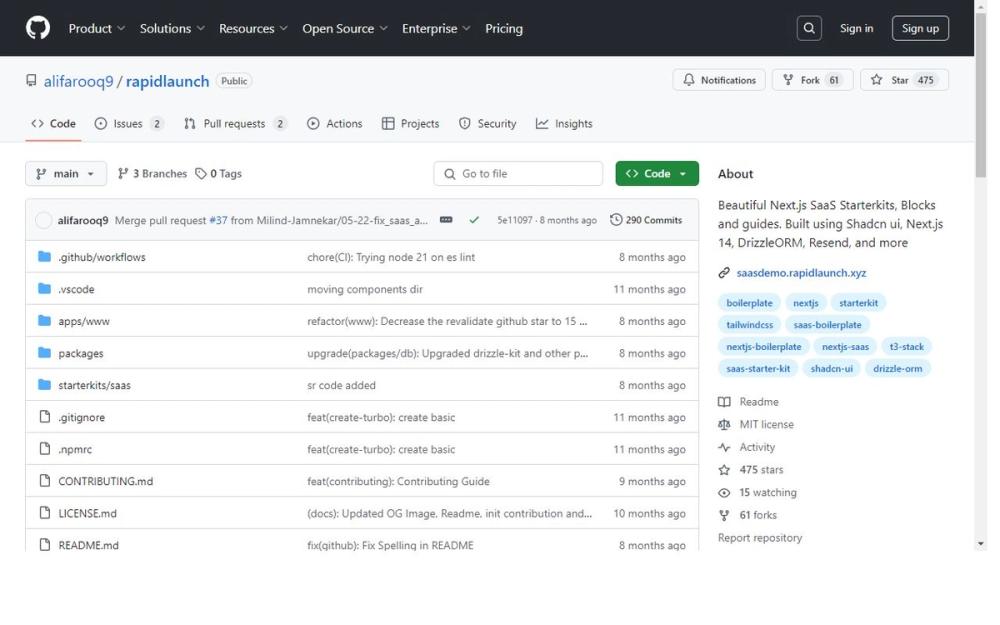 Screenshot of alifarooq9/rapidlaunch